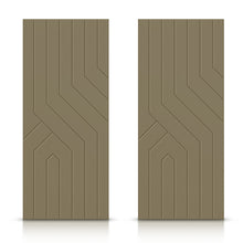 Load image into Gallery viewer, Hollow Core Stained Composite MDF Interior Double Closet Sliding Doors