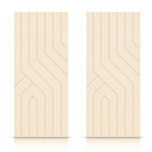 Load image into Gallery viewer, Hollow Core Stained Composite MDF Interior Double Closet Sliding Doors