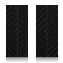 Load image into Gallery viewer, Diamond Pattern Hollow Core MDF Double Closet Sliding Door Slabs