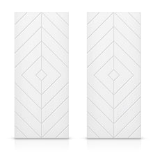 Load image into Gallery viewer, Diamond Pattern Hollow Core MDF Double Closet Sliding Door Slabs