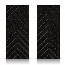 Load image into Gallery viewer, Herringbone Pattern Hollow Core MDF Double Closet Sliding Door Slabs