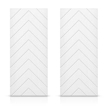 Load image into Gallery viewer, Herringbone Pattern Hollow Core MDF Double Closet Sliding Door Slabs