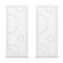 Load image into Gallery viewer, Bubble Pattern Hollow Core Stained Composite MDF Double Closet Sliding Doors