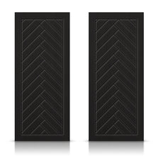 Load image into Gallery viewer, Hollow Core Stained Composite MDF Interior Double Closet Sliding Doors
