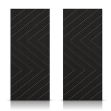 Load image into Gallery viewer, Hollow Core Stained Composite MDF Interior Double Closet Sliding Doors