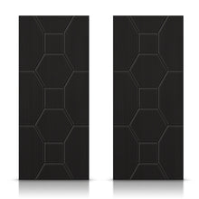 Load image into Gallery viewer, Hollow Core Stained Composite MDF Interior Double Closet Sliding Doors