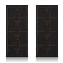Load image into Gallery viewer, Hollow Core Stained Composite MDF Interior Double Closet Sliding Doors