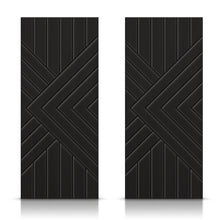 Load image into Gallery viewer, Hollow Core Stained Composite MDF Interior Double Closet Sliding Doors