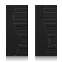 Load image into Gallery viewer, Hollow Core Stained Composite MDF Interior Double Closet Sliding Doors