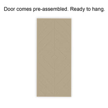 Load image into Gallery viewer, Diamond Fully Assembled Stained MDF Modern Sliding Barn Door with Hardware Kit