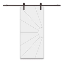 Load image into Gallery viewer, Sun Pattern Composite MDF Sliding Barn Door with Hardware Kit