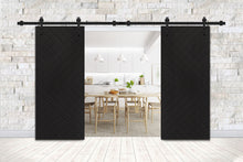 Load image into Gallery viewer, Chevron Arrow Fully Assembled Painted MDF Double Sliding Barn Door With Hardware Kit