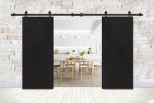 Load image into Gallery viewer, Chevron Arrow Fully Assembled Painted MDF Double Sliding Barn Door With Hardware Kit
