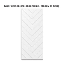 Load image into Gallery viewer, Herringbone Fully Assembled Stained MDF Modern Sliding Barn Door with Hardware Kit