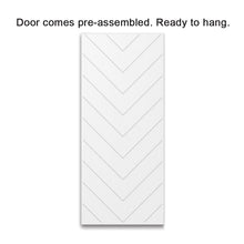 Load image into Gallery viewer, Herringbone Fully Assembled Stained MDF Modern Sliding Barn Door with Hardware Kit