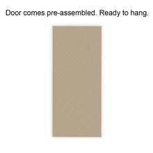 Load image into Gallery viewer, Herringbone Fully Assembled Stained MDF Modern Sliding Barn Door with Hardware Kit