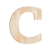 Load image into Gallery viewer, Wood Block Letter Unfinished Monogram Initial Alphabet Large Wall English Letters for Home Bedroom Office Wedding Party DIY Decor Ready to Paint or Stain