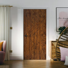 Load image into Gallery viewer, Chevron Arrow Pattern Hollow Core Solid Wood Interior Door Slab