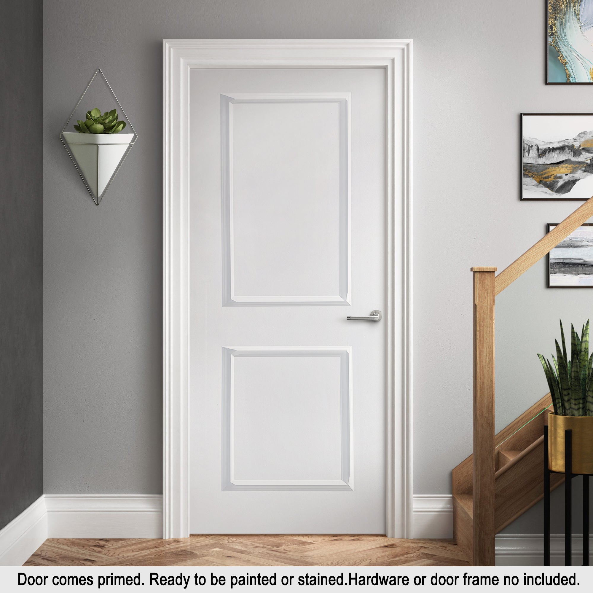 2 Panel Hollow Core White Primed MDF Interior Door Slab CalHome 2 Panel Hollow Core White Primed MDF Interior Door Slab CalHome