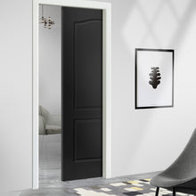 Load image into Gallery viewer, Stained Composite MDF 2 Panel Arch Top Interior Pocket Door