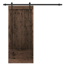 Load image into Gallery viewer, Japanese Series Pre Assemble Stained Wood Interior Sliding Barn Door with Hardware Kit