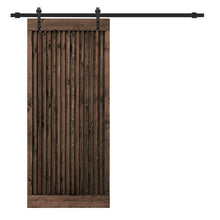 Load image into Gallery viewer, Japanese Series Pre Assemble Stained Wood Interior Sliding Barn Door with Hardware Kit