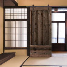 Load image into Gallery viewer, Japanese Series Pre Assemble Stained Wood Interior Sliding Barn Door with Hardware Kit