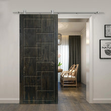 Load image into Gallery viewer, Solid Wood Hollow Core Modern Interior Sliding Barn Door with Hardware Kit