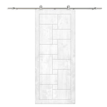 Load image into Gallery viewer, Solid Wood Hollow Core Modern Interior Sliding Barn Door with Hardware Kit