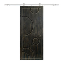 Load image into Gallery viewer, Bubble Pattern Hollow Core Solid Pine Wood Interior Sliding Barn Door with Hardware Kit