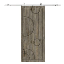 Load image into Gallery viewer, Bubble Pattern Hollow Core Solid Pine Wood Interior Sliding Barn Door with Hardware Kit