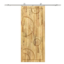 Load image into Gallery viewer, Bubble Pattern Hollow Core Solid Pine Wood Interior Sliding Barn Door with Hardware Kit