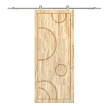 Load image into Gallery viewer, Bubble Pattern Hollow Core Solid Pine Wood Interior Sliding Barn Door with Hardware Kit