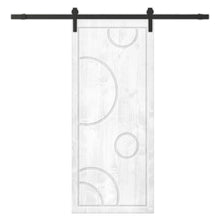 Load image into Gallery viewer, Bubble Pattern Hollow Core Solid Pine Wood Interior Sliding Barn Door with Hardware Kit