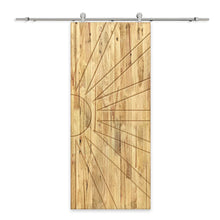 Load image into Gallery viewer, Solid Wood Hollow Core Modern Interior Sliding Barn Door with Hardware Kit