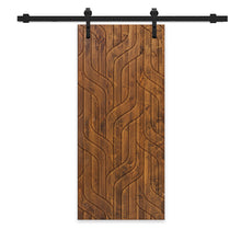 Load image into Gallery viewer, Solid Wood Hollow Core Modern Interior Sliding Barn Door with Hardware Kit