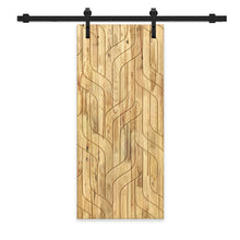 Load image into Gallery viewer, Solid Wood Hollow Core Modern Interior Sliding Barn Door with Hardware Kit