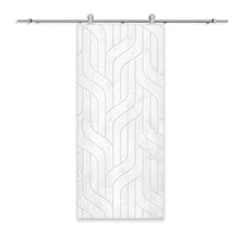 Load image into Gallery viewer, Solid Wood Hollow Core Modern Interior Sliding Barn Door with Hardware Kit