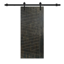 Load image into Gallery viewer, Solid Wood Hollow Core Modern Interior Sliding Barn Door with Hardware Kit