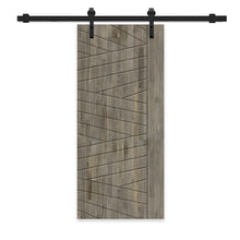 Load image into Gallery viewer, Solid Wood Hollow Core Modern Interior Sliding Barn Door with Hardware Kit