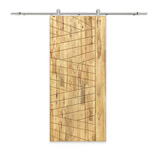 Load image into Gallery viewer, Solid Wood Hollow Core Modern Interior Sliding Barn Door with Hardware Kit