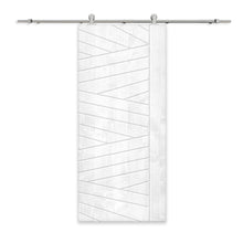 Load image into Gallery viewer, Solid Wood Hollow Core Modern Interior Sliding Barn Door with Hardware Kit