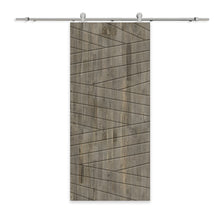 Load image into Gallery viewer, Solid Wood Hollow Core Modern Interior Sliding Barn Door with Hardware Kit