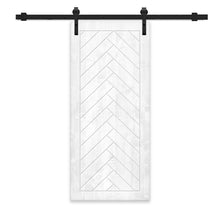 Load image into Gallery viewer, Solid Wood Hollow Core Modern Interior Sliding Barn Door with Hardware Kit