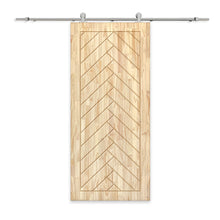 Load image into Gallery viewer, Solid Wood Hollow Core Modern Interior Sliding Barn Door with Hardware Kit