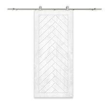 Load image into Gallery viewer, Solid Wood Hollow Core Modern Interior Sliding Barn Door with Hardware Kit