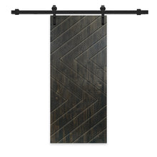 Load image into Gallery viewer, Solid Wood Hollow Core Modern Interior Sliding Barn Door with Hardware Kit