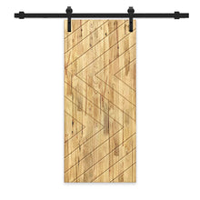 Load image into Gallery viewer, Solid Wood Hollow Core Modern Interior Sliding Barn Door with Hardware Kit