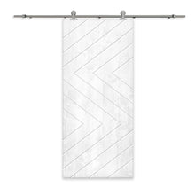 Load image into Gallery viewer, Solid Wood Hollow Core Modern Interior Sliding Barn Door with Hardware Kit