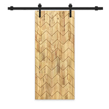 Load image into Gallery viewer, Solid Wood Hollow Core Modern Interior Sliding Barn Door with Hardware Kit